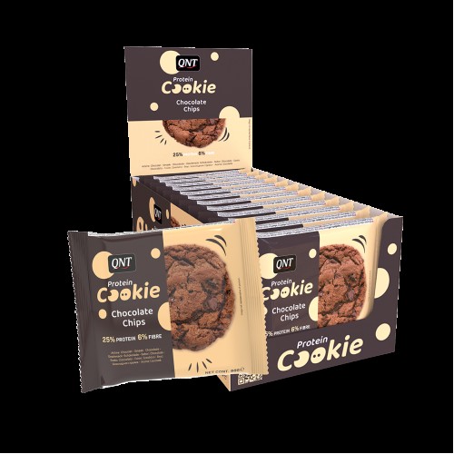 QNT Μπισκότο Πρωτείνης Choco Chips 12X60GR